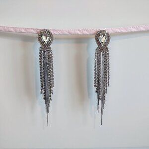 Vintage costume diamond party earrings